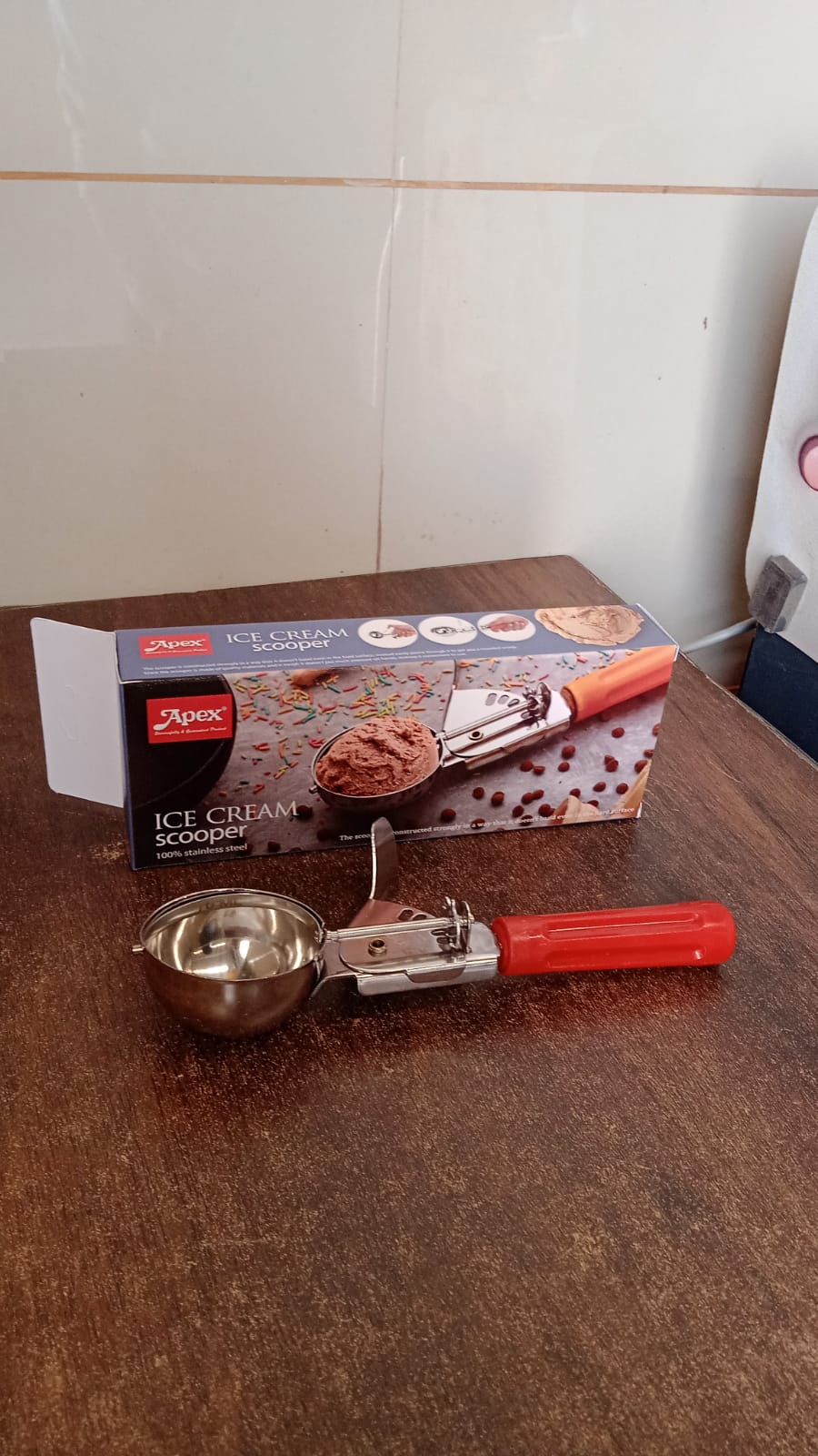 Apex Ice Cream Scoop – 70 ML Stainless Steel Head with Ergonomic Handle (1 Pc) Apex Ice Cream Scoop – 70 ML Stainless Steel Head with Ergonomic Handle (1 Pc)
